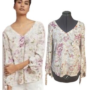 Maeve Anthropologie Floral Blouse Size Small